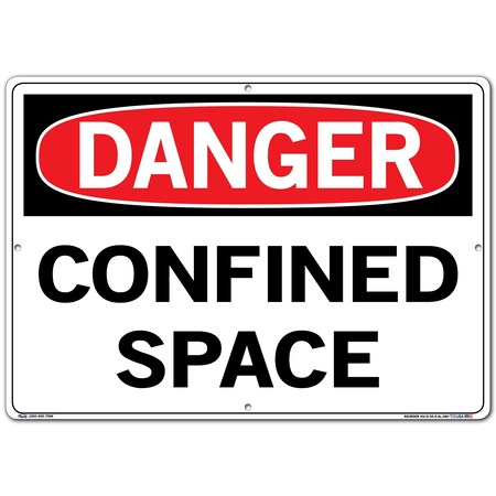 Vestil Sign, Danger, 20.5x14.5", Aluminum, .080, SI-D-59-E-AL-080 SI-D-59-E-AL-080